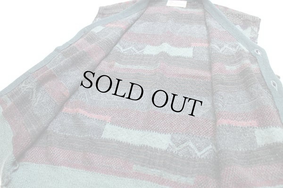 画像5: 90s イタリア製 Bizzarro ウールニット ベスト カーディガン (5)