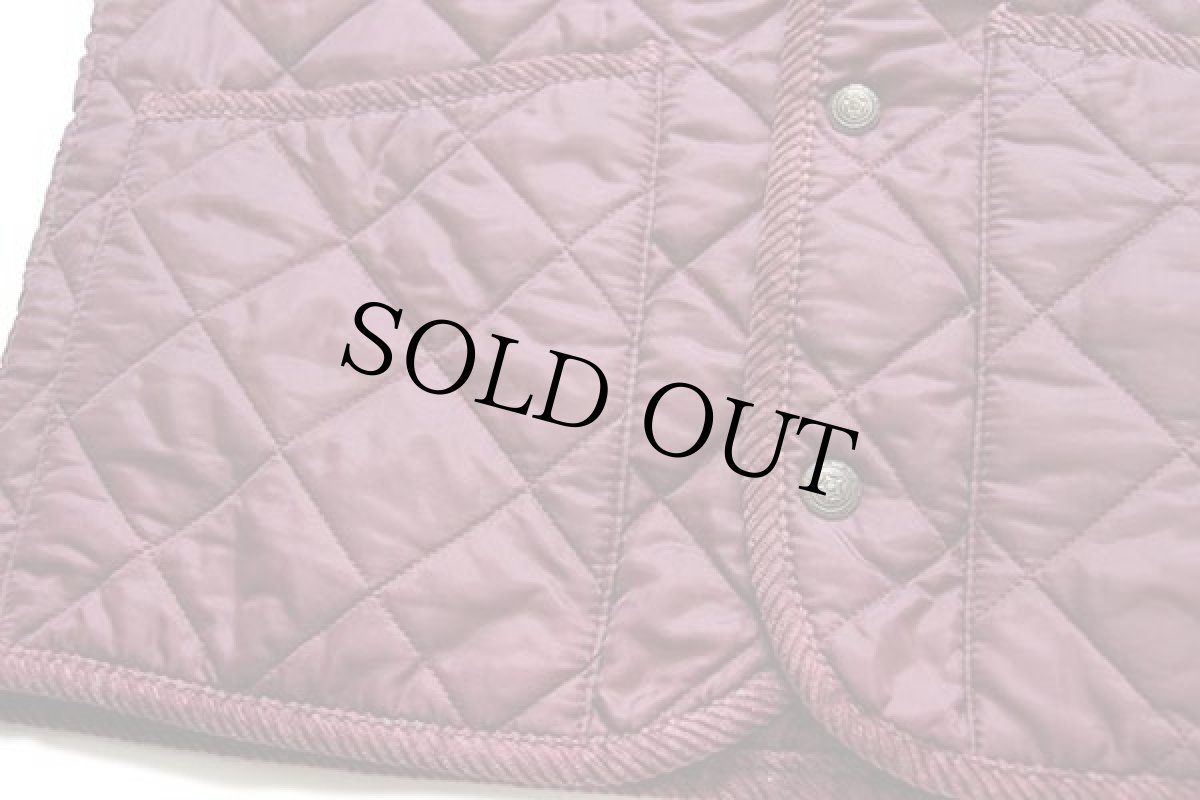 画像6: 90s イタリア製 Wilkes&Akerman Ornella Prosperi 刺繍 ナイロン キルティングベスト ワインレッド (6)