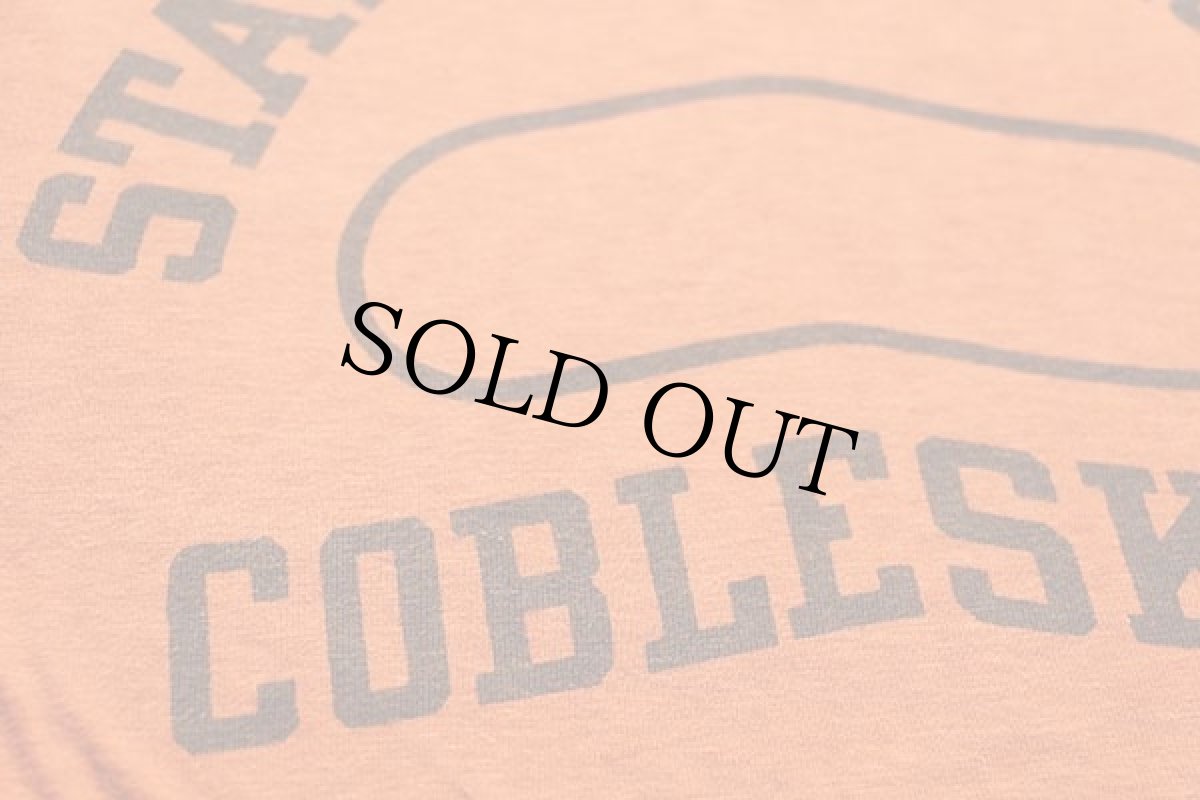 画像4: 80s Championチャンピオン STATE UNIVERSITY COBLESKILL 染み込みプリント コットン リバーシブルTシャツ オレンジ×黒 フェード★炭黒 (4)