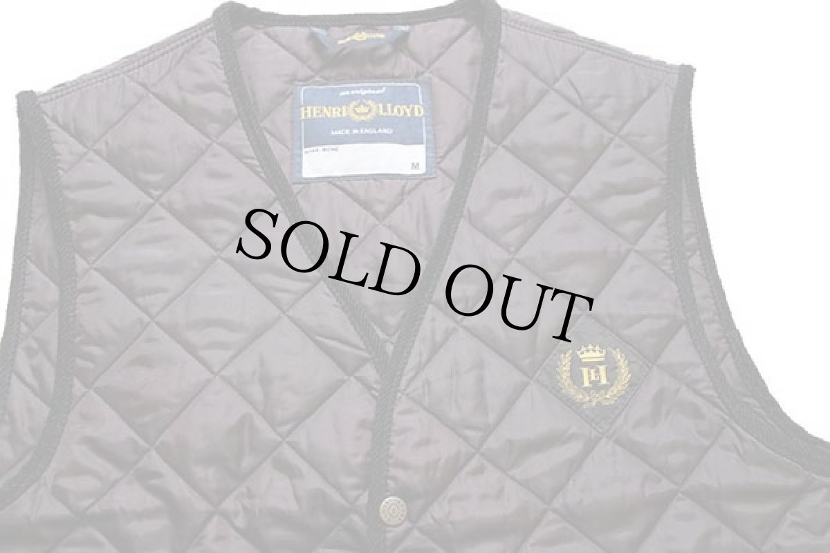 画像3: 90s 英国製 HENRI LLOYDヘンリーロイド ナイロン キルティングベスト チョコレート M (3)