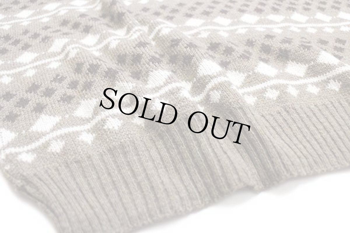 画像5: デッドストック★90s フランス製 Bhathaus 総柄 Vネック アクリル×ウールニット ベスト セーター (5)