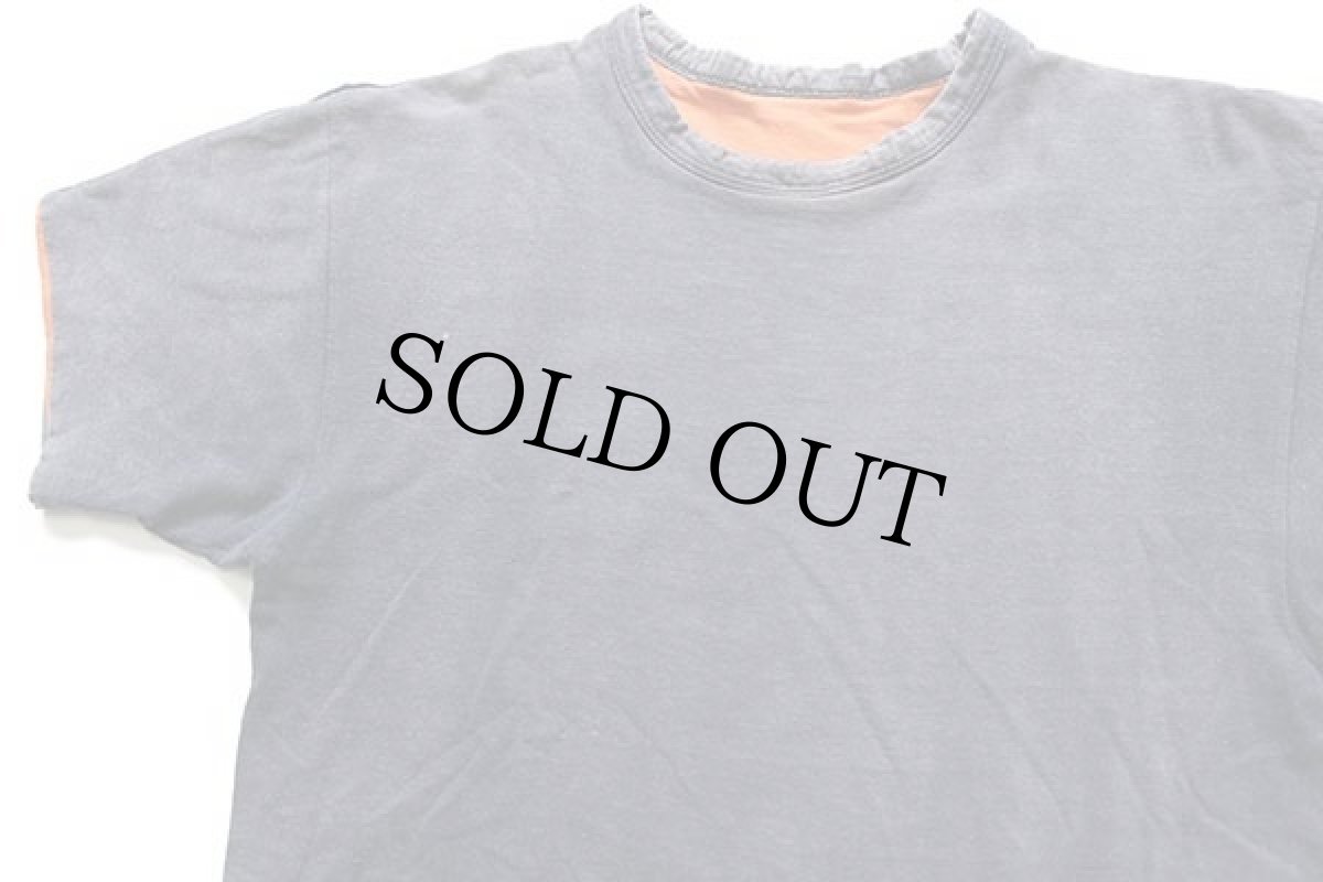 画像9: 80s Championチャンピオン STATE UNIVERSITY COBLESKILL 染み込みプリント コットン リバーシブルTシャツ オレンジ×黒 フェード★炭黒 (9)