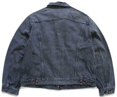 画像2: 80s USA製 Levi'sリーバイス 70506 ブラック デニムジャケット 4ポケット 後染め カスタム ボロ 46 (2)