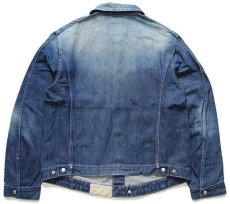 画像2: 00s Levi'sリーバイス ENGINEERED JEANS 70100 USED加工 立体裁断 デニムジャケット L★ユーロ (2)