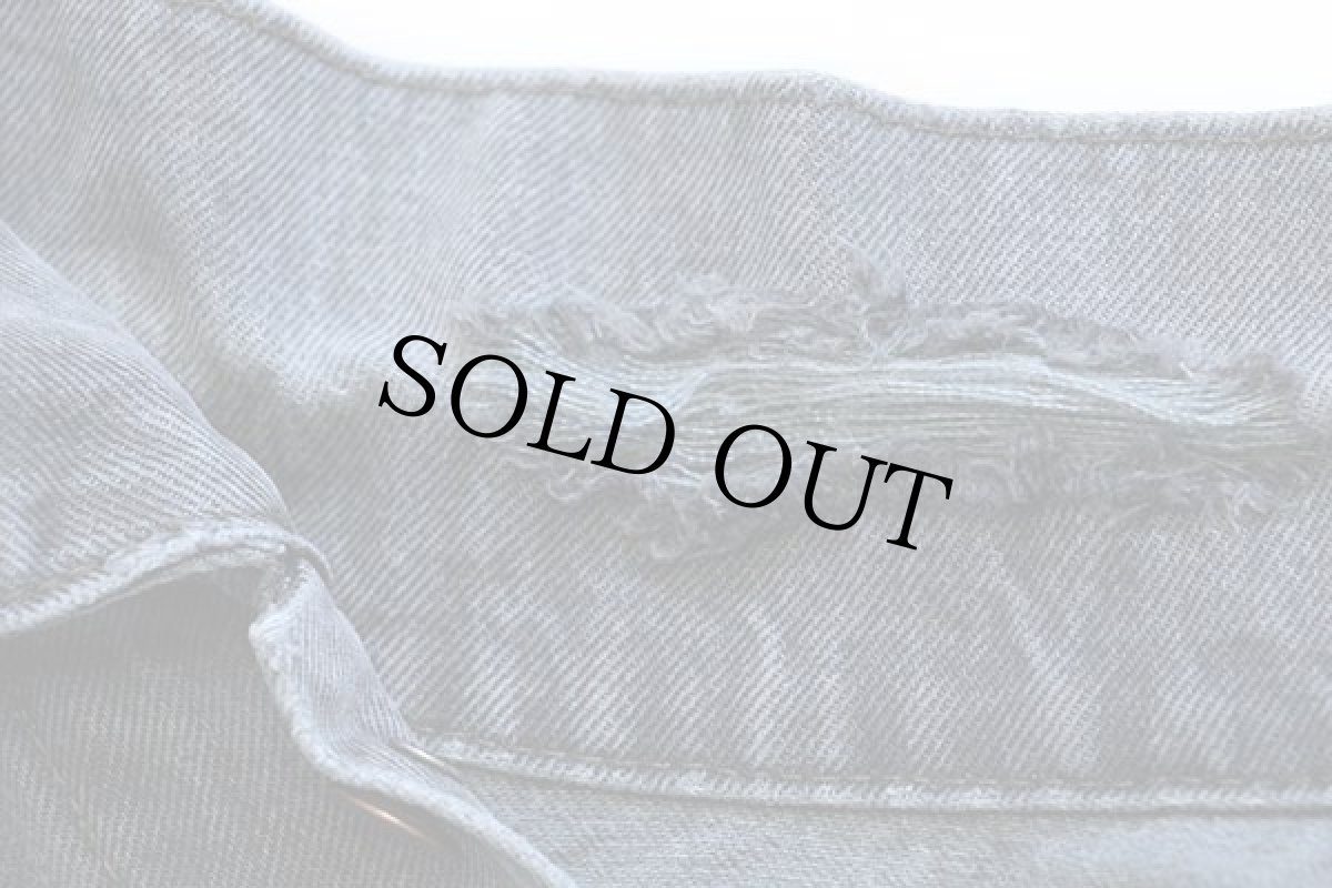 画像5: 80s USA製 Levi'sリーバイス 70506 ブラック デニムジャケット 4ポケット 後染め カスタム ボロ 46 (5)