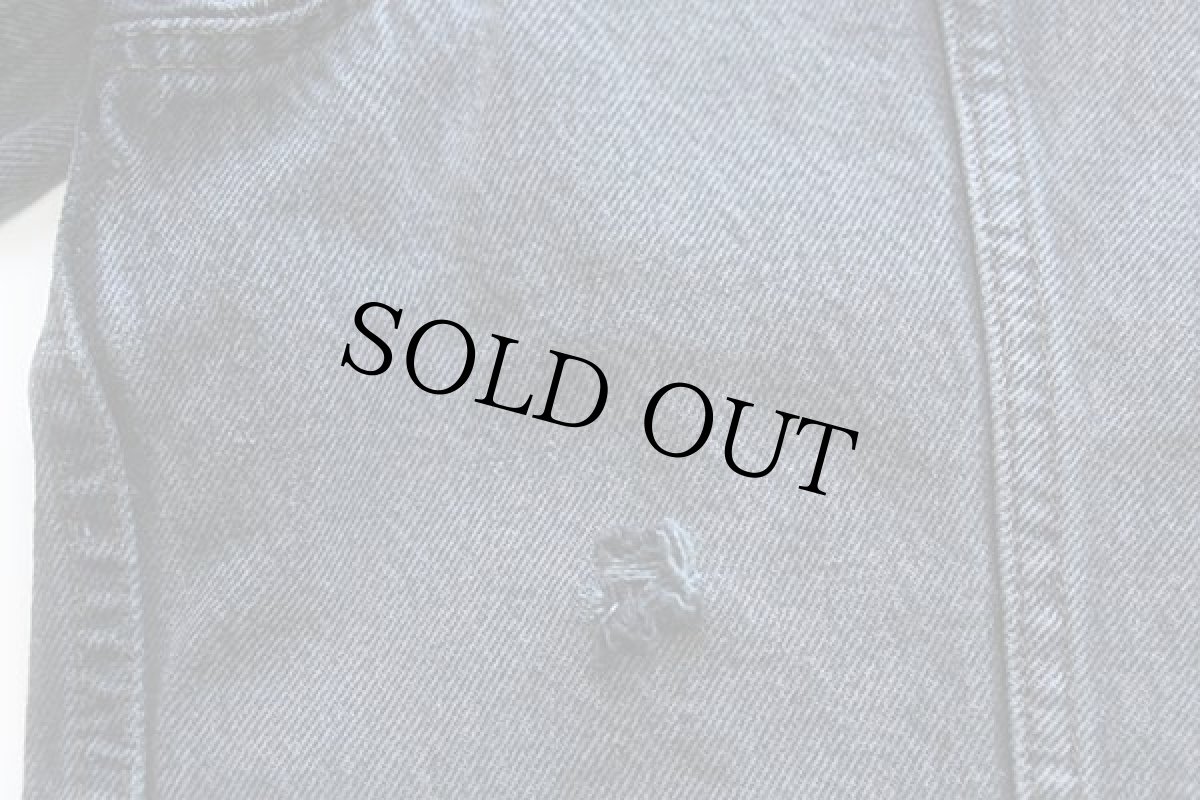 画像6: 80s USA製 Levi'sリーバイス 70506 ブラック デニムジャケット 4ポケット 後染め カスタム ボロ 46 (6)