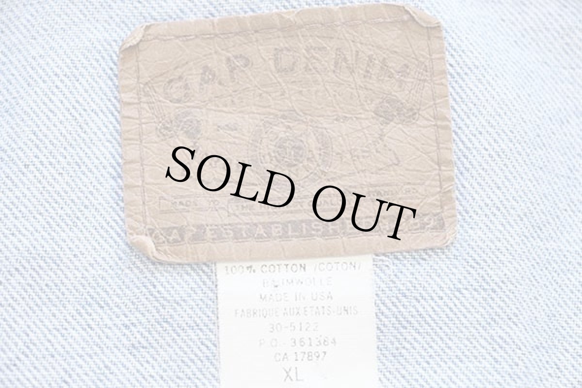 画像4: 90s USA製 GAPギャップ デニムジャケット 4ポケット XL (4)