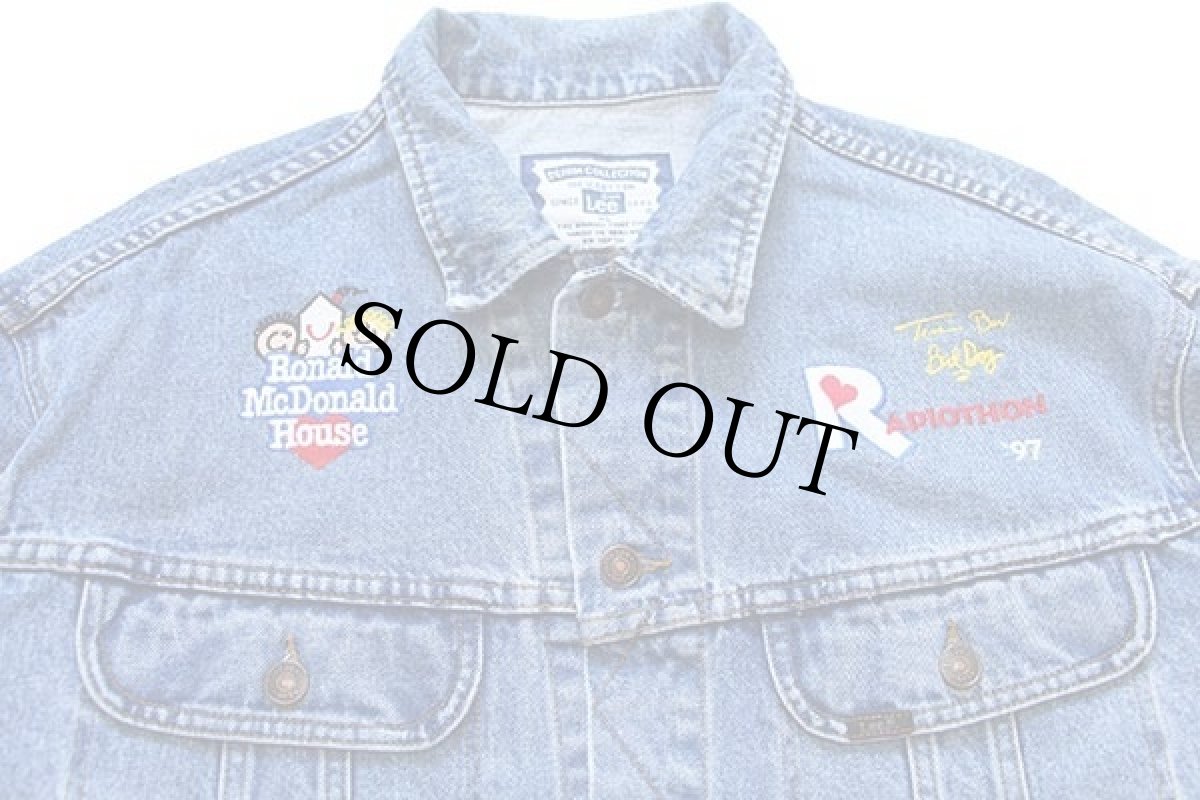 画像3: 90s Leeリー Ronald McDonald House RADIOTHON刺繍 デニムジャケット 4ポケット XL (3)