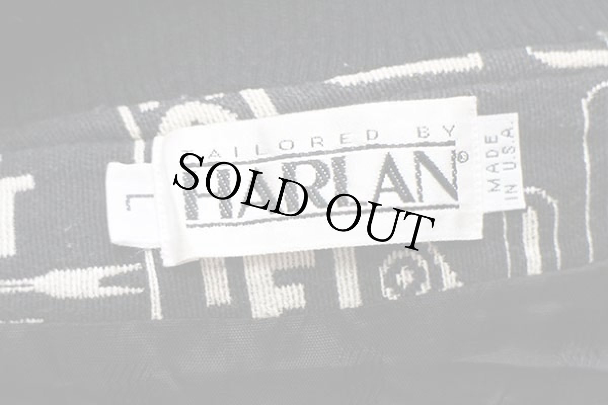 画像4: 80s USA製 HARLAN ROUTE 66 MOTEL HOLLYWOOD サインボード 総柄 ジャケット L (4)