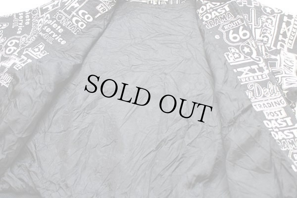 画像5: 80s USA製 HARLAN ROUTE 66 MOTEL HOLLYWOOD サインボード 総柄 ジャケット L (5)