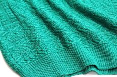 画像5: 70s フランス製 CHEMISE LACOSTE ラコステ ワンポイント 編み柄 コットンニット セーター 緑 6 (5)