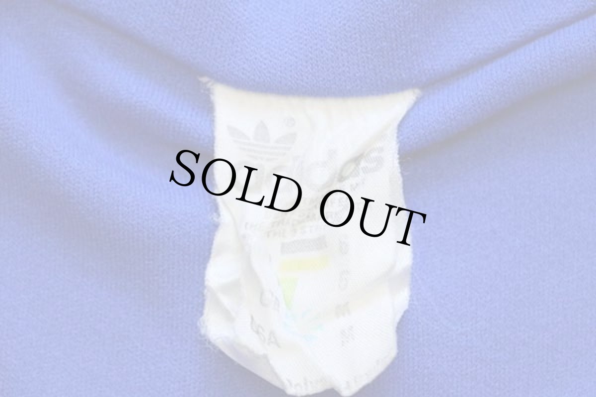 画像4: 80s adidasアディダス トレフォイル ロゴ ハイネック トラックジャケット 青×白 M★28 ジャージ (4)