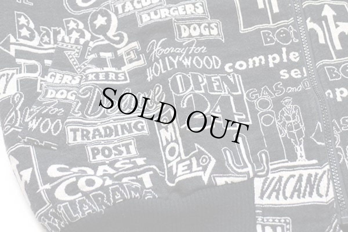 画像6: 80s USA製 HARLAN ROUTE 66 MOTEL HOLLYWOOD サインボード 総柄 ジャケット L (6)