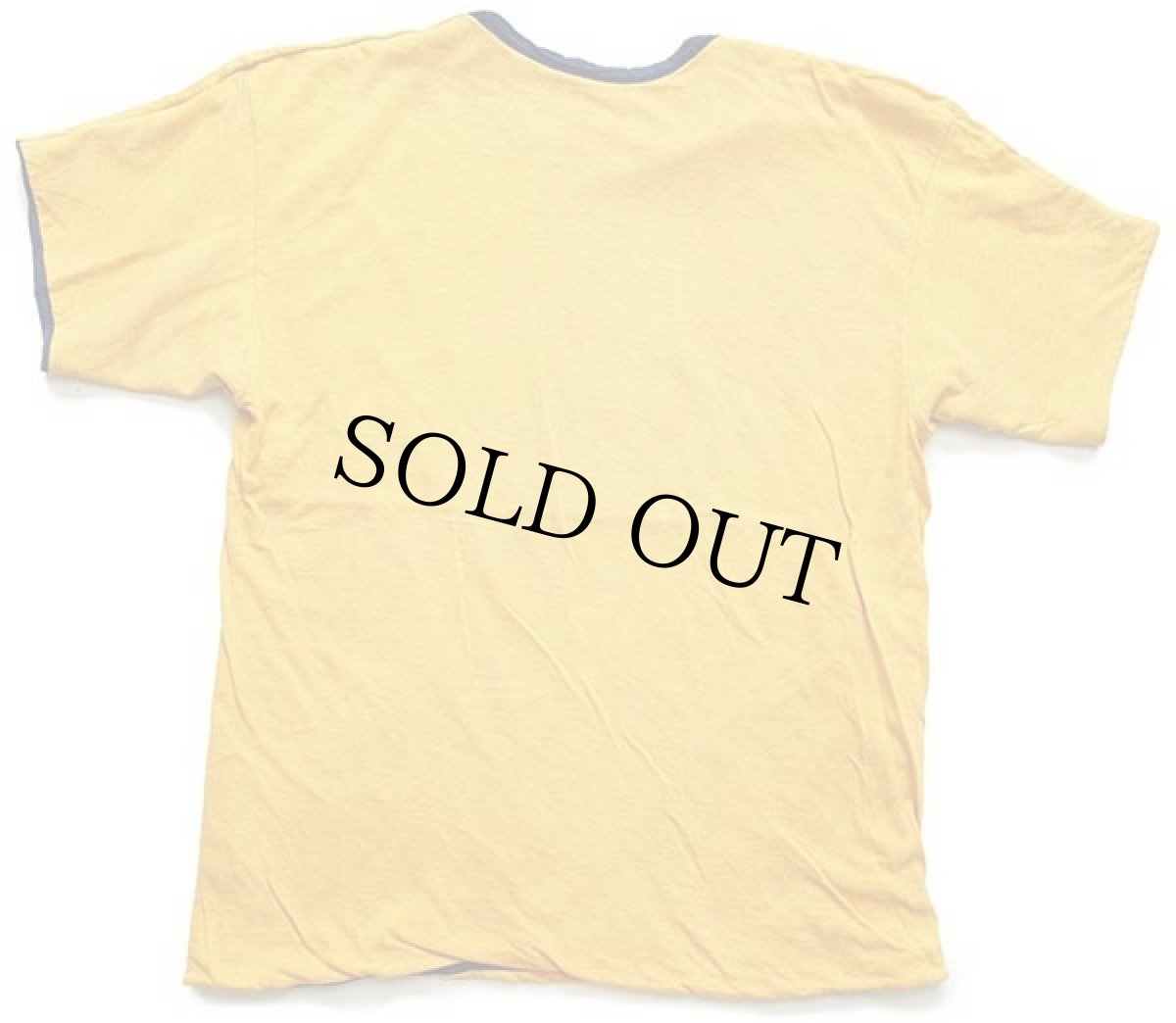 画像7: 80s USA製 Championチャンピオン PHYSICAL EDUCATION 156 UW-OSHKOSH ひび割れプリント コットン リバーシブルTシャツ紺×黄 (7)