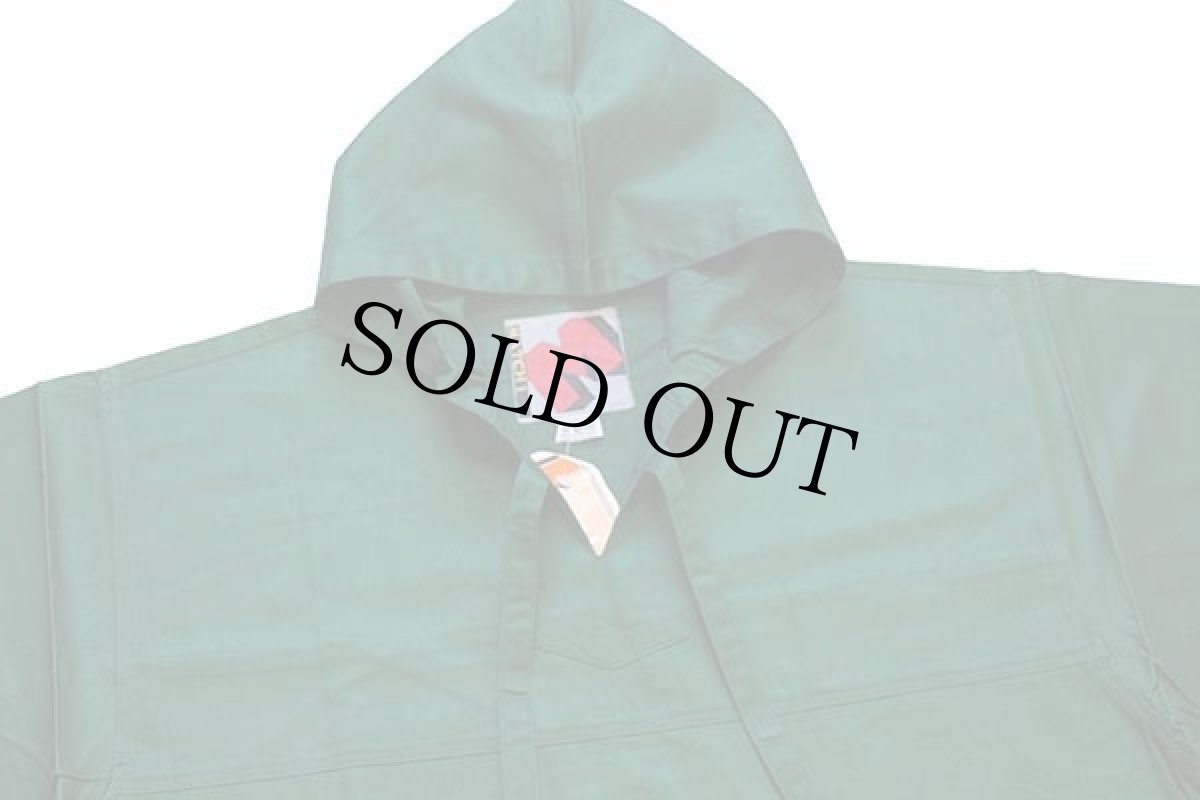 画像3: デッドストック★90s MATCH 1 無地 プルオーバー コットンパーカー 緑 L (3)