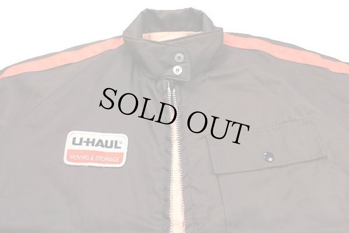 画像3: 訳あり★70s Swingster U-HAUL パッチ付き キルティングライナー ナイロンジャケット 焦げ茶 M (3)
