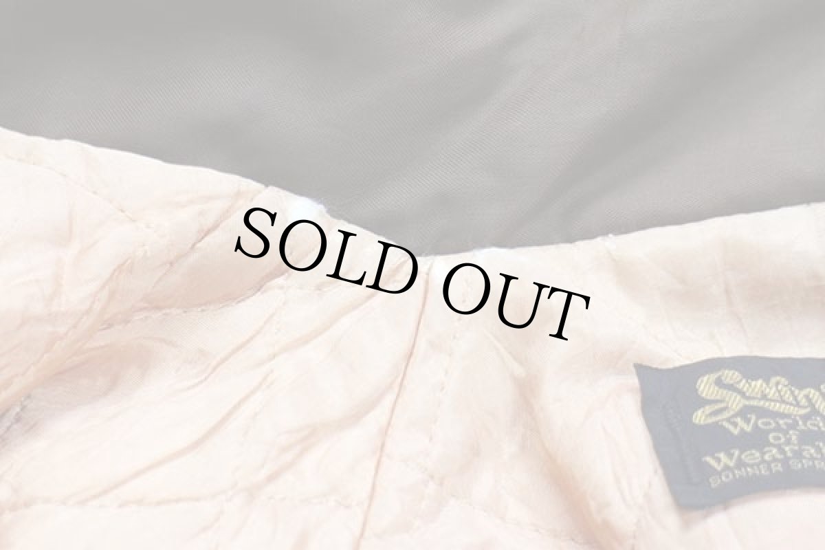 画像7: 訳あり★70s Swingster U-HAUL パッチ付き キルティングライナー ナイロンジャケット 焦げ茶 M (7)