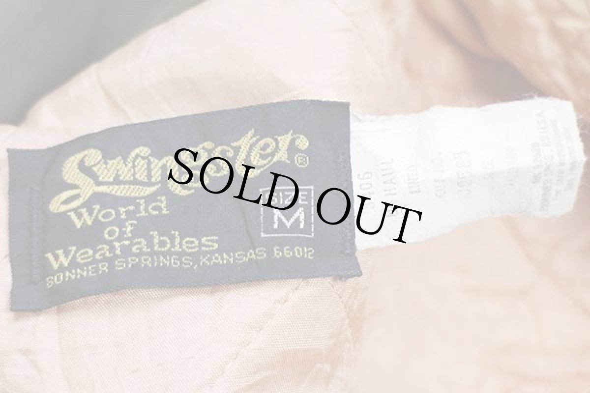 画像4: 訳あり★70s Swingster U-HAUL パッチ付き キルティングライナー ナイロンジャケット 焦げ茶 M (4)