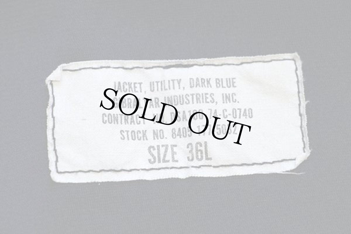 画像4: 70s 米軍 U.S.NAVY ユーティリティジャケット 濃紺 36L (4)