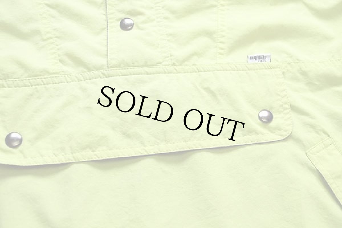 画像5: 90s aqua tex ハーフジップ プルオーバー ナイロンジャケット 蛍光 黄緑 L (5)