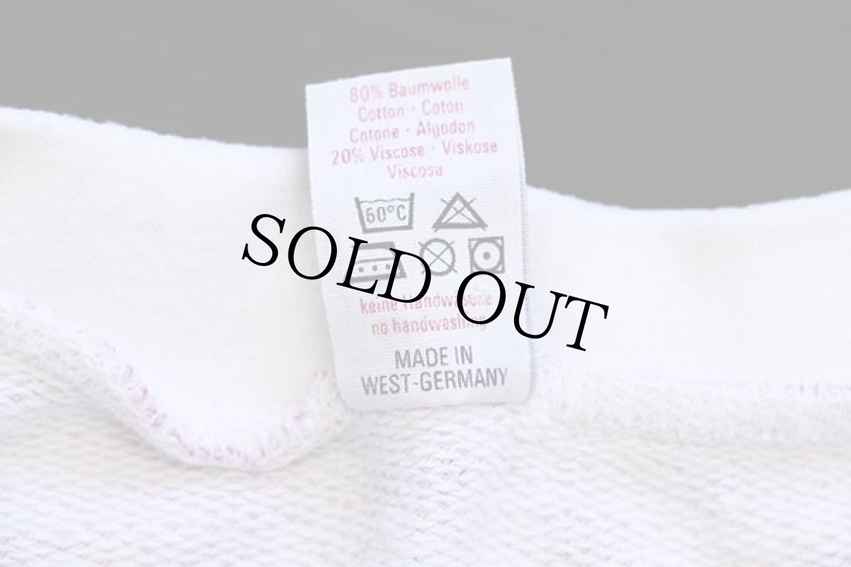 画像5: 80s 西ドイツ製 trigema 太ボーダー スウェット 白×ピンク M (5)