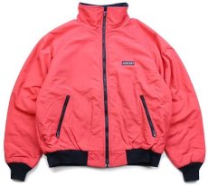 画像1: 90s USA製 LANDS'ENDランズエンド SQUALL JACKET フリースライナー ナイロンジャケット ピンク M (1)