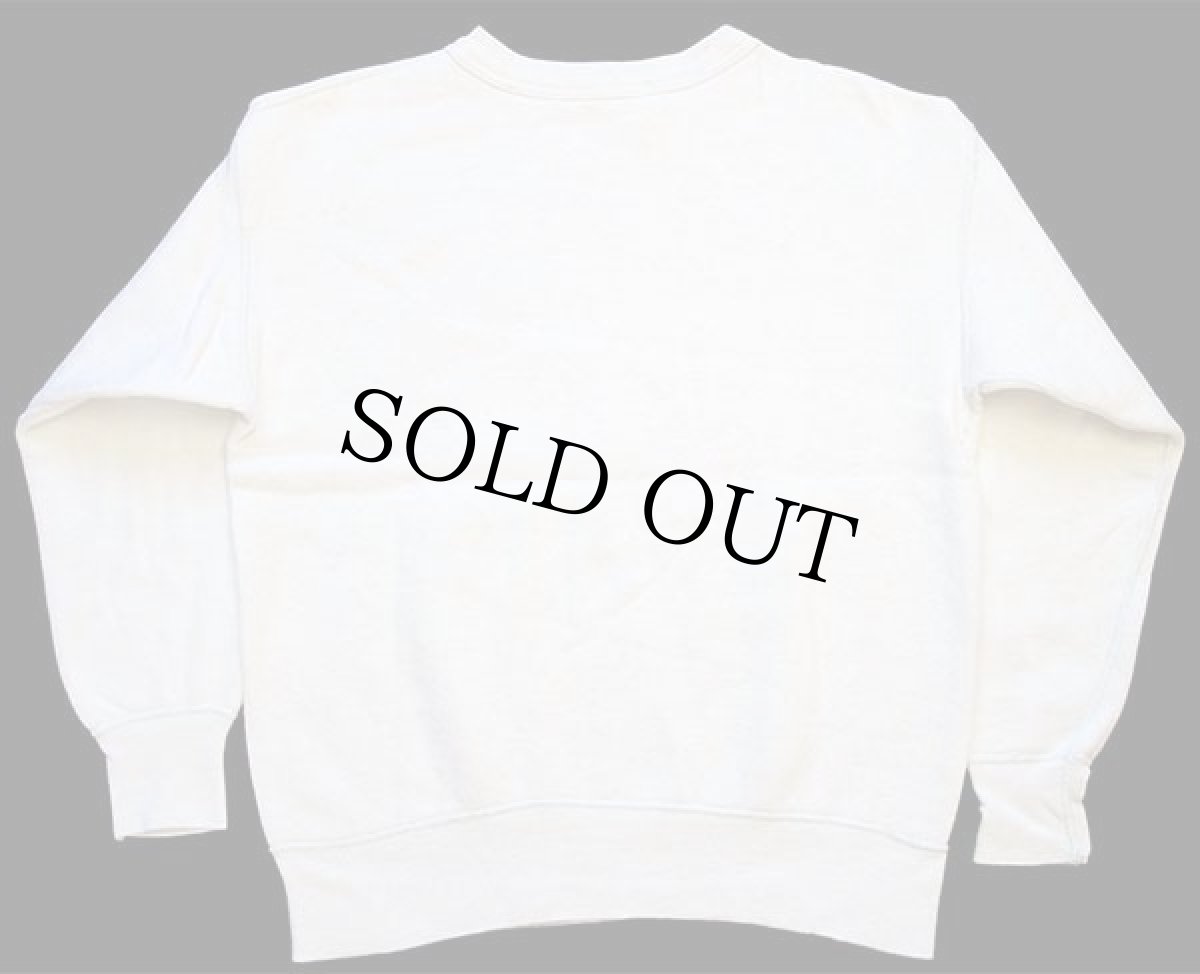 画像2: 50s USA製 RUSSELLラッセル 無地 前V コットン スウェット 杢ホワイト M (2)