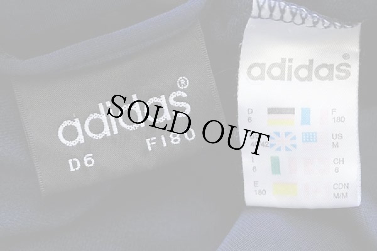 画像4: 90s adidasアディダス トレフォイル ロゴ刺繍 トラックジャケット 紺×白 M★ジャージ (4)