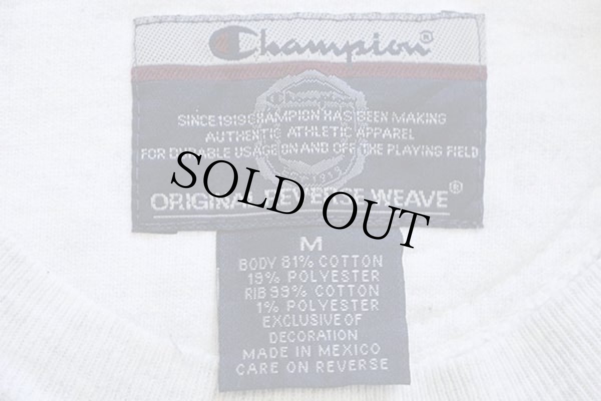 画像4: 00s メキシコ製 Championチャンピオン WEST VIRGINIA MOUNTAINEERS リバースウィーブ スウェット 杢ライトグレー M (4)