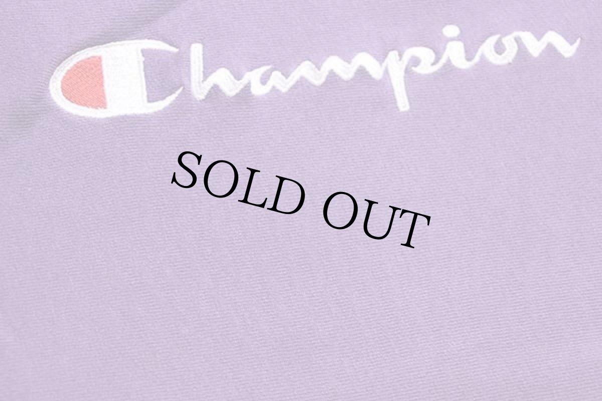 画像5: 90s USA製 Championチャンピオン スクリプト ビッグロゴ刺繍 リバースウィーブ スウェット 紫 L★105 (5)