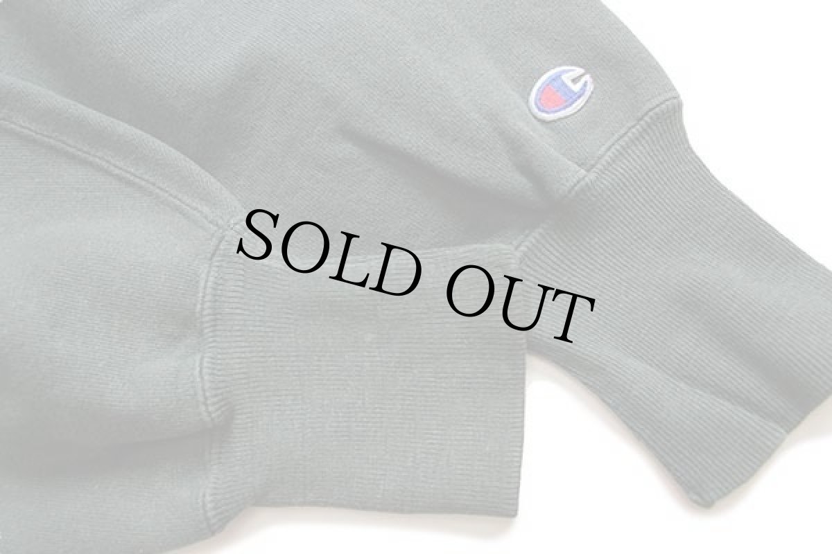 画像6: 90s USA製 Championチャンピオン スクリプト ビッグロゴ 内縫い リバースウィーブ スウェット 緑 L (6)