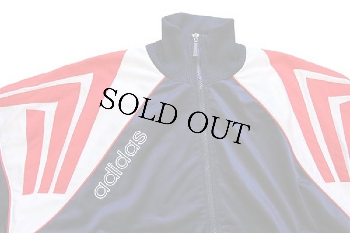 画像3: 90s adidasアディダス ロゴ刺繍 マルチカラー ハイネック トラックジャケット L★29 ジャージ (3)