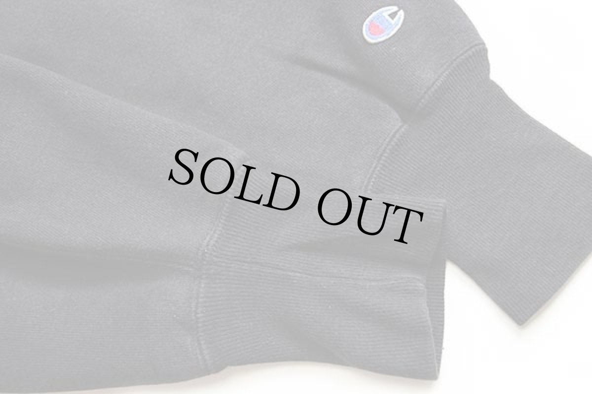 画像5: 90s USA製 Championチャンピオン スクリプト ビッグロゴ刺繍 リバースウィーブ スウェット 黒 L★106 (5)