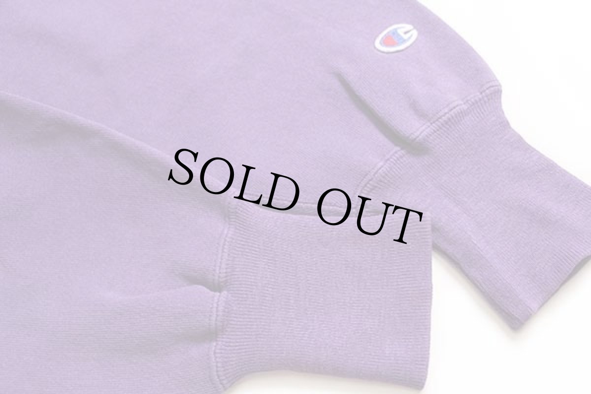 画像6: 90s USA製 Championチャンピオン スクリプト ビッグロゴ刺繍 リバースウィーブ スウェット 紫 L★105 (6)