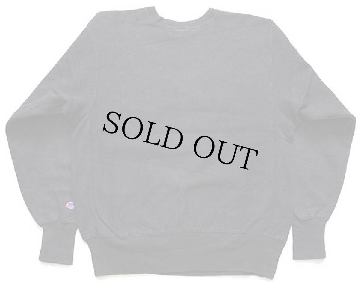 画像2: 90s USA製 Championチャンピオン スクリプト ビッグロゴ刺繍 リバースウィーブ スウェット 黒 L★106 (2)