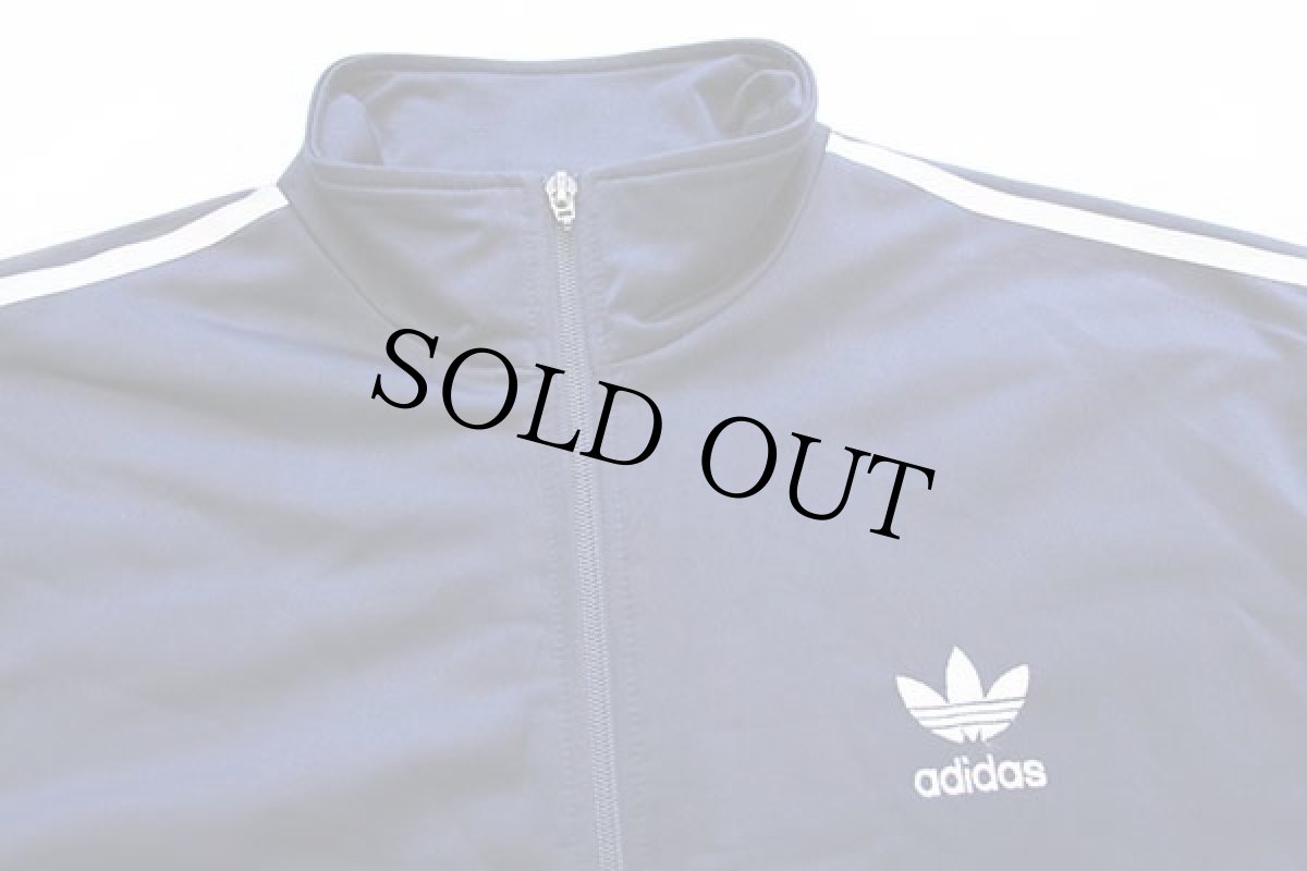 画像3: 90s adidasアディダス トレフォイル ロゴ刺繍 トラックジャケット 紺×白 L★ジャージ (3)
