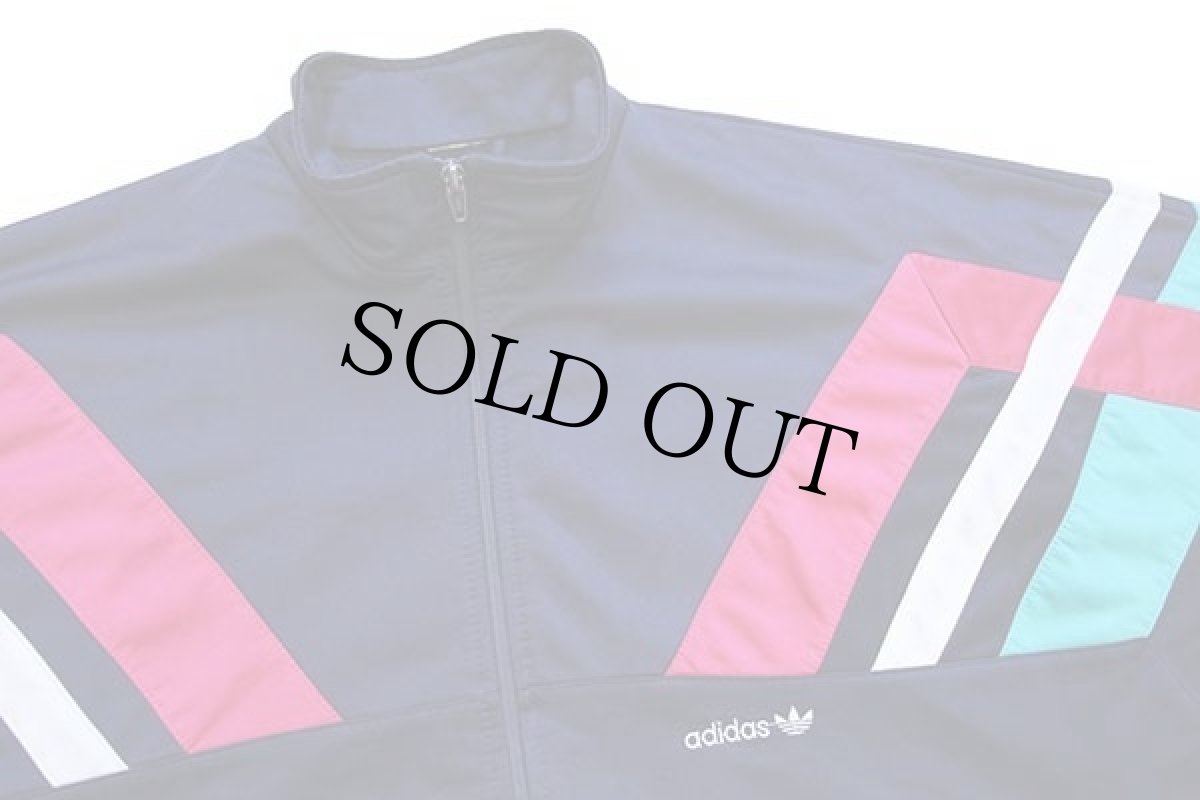 画像3: 90s adidasアディダス トレフォイル ロゴ刺繍 マルチカラー 切り替え トラックジャケット★30 ジャージ (3)