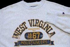 画像3: 00s メキシコ製 Championチャンピオン WEST VIRGINIA MOUNTAINEERS リバースウィーブ スウェット 杢ライトグレー M (3)