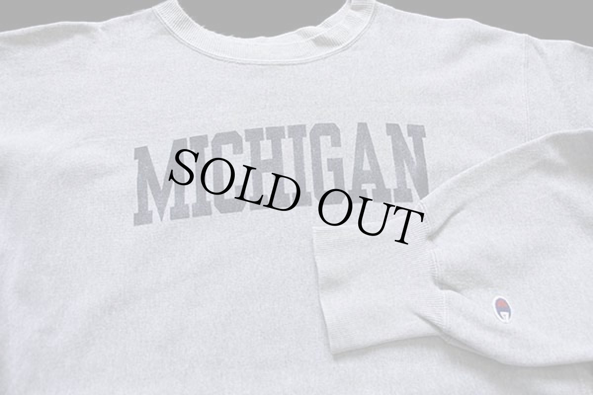 画像3: 90s メキシコ製 Championチャンピオン MICHIGAN リバースウィーブ スウェット グレー XXL★特大 (3)