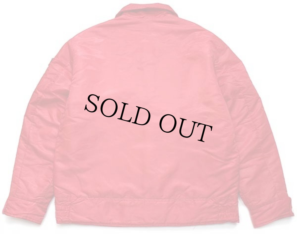 画像2: 80s NOTRE DAME HUSKIES パッチ付き キルティングライナー ナイロンスタジャン 赤 (2)