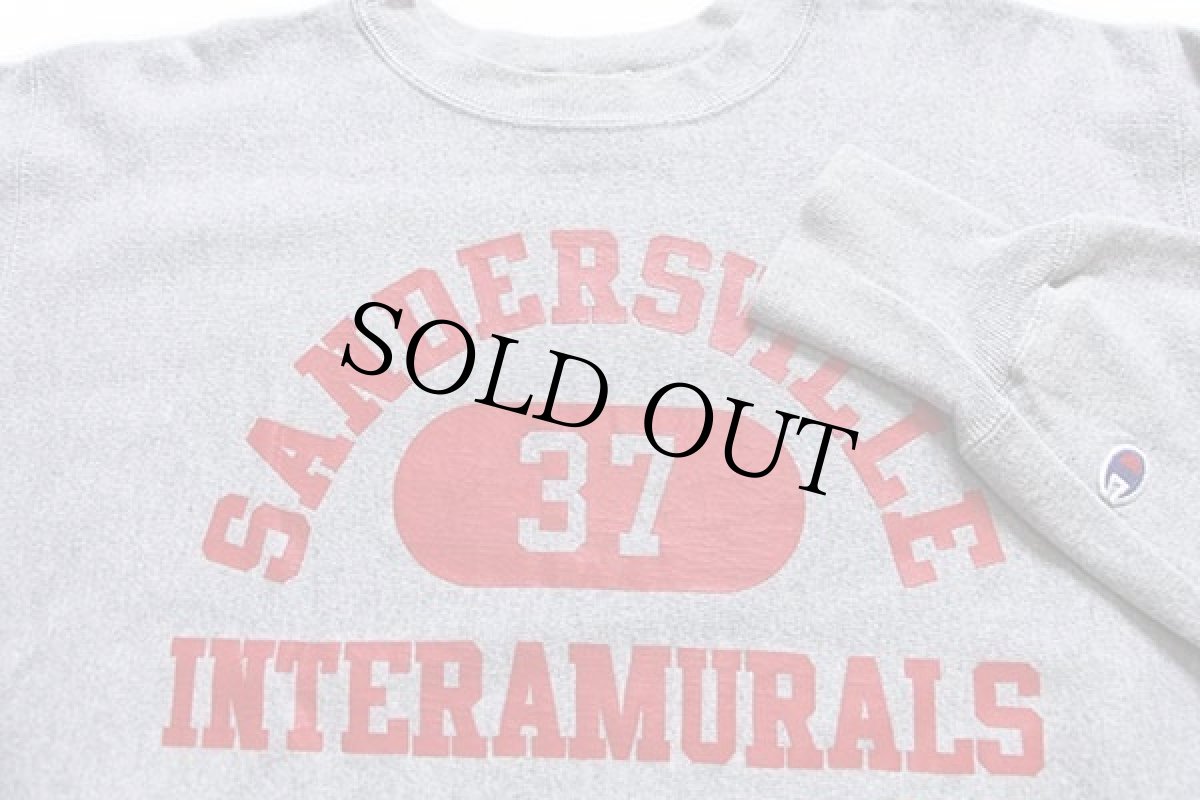 画像3: 90s メキシコ製 Championチャンピオン SANDERSVILLE 37 INTERAMURALS 三段中抜き リバースウィーブ スウェット グレー L (3)