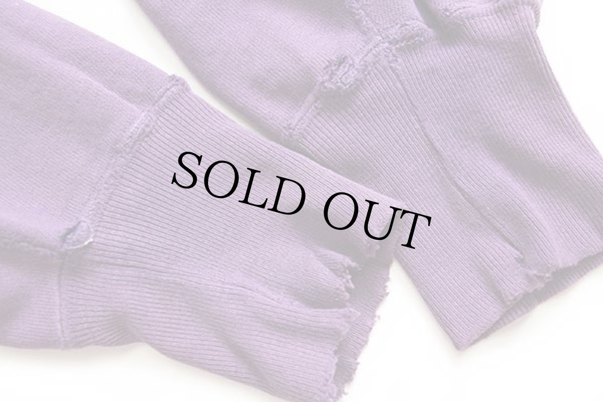 画像7: 90s Championチャンピオン ワンポイント リバースウィーブ スウェット ボロ 紫 フェード (7)