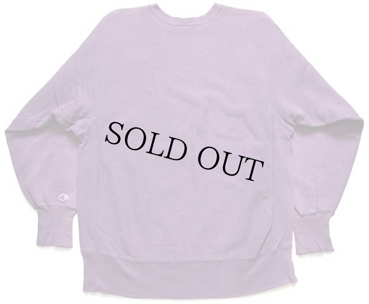 画像2: 90s Championチャンピオン ワンポイント リバースウィーブ スウェット ボロ 紫 フェード (2)