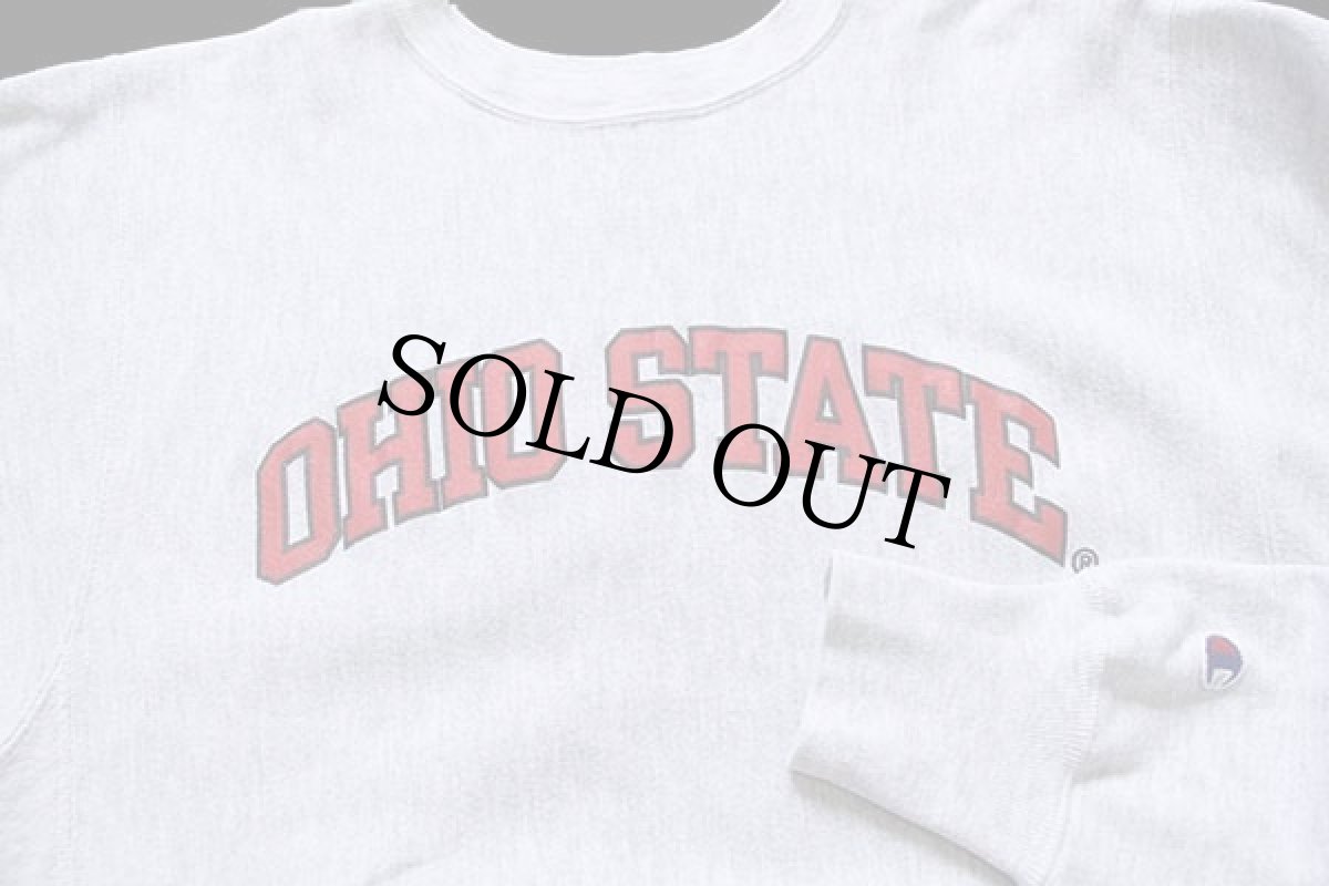 画像3: 90s メキシコ製 Championチャンピオン OHIO STATE リバースウィーブ スウェット 杢グレー L (3)