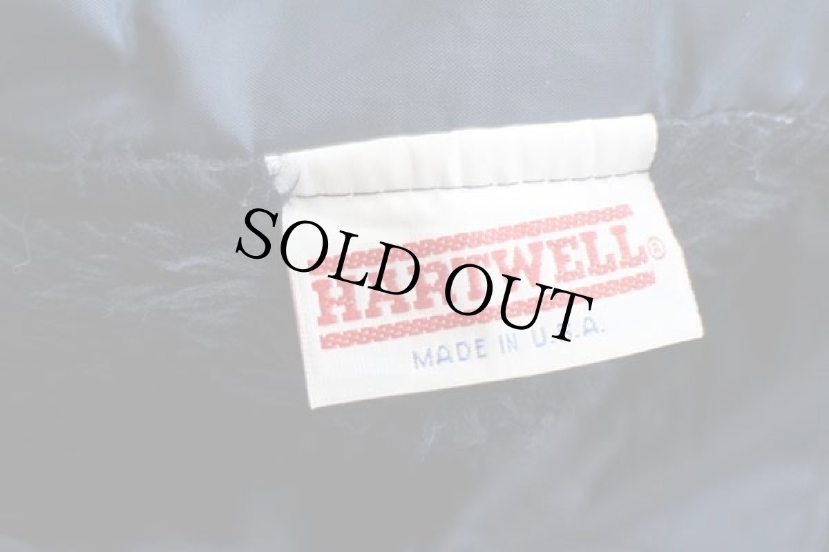 画像4: 90s USA製 HARTWELL 無地 ボアライナー ナイロン コーチジャケット 紺 (4)