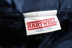 画像4: 90s USA製 HARTWELL 無地 ボアライナー ナイロン コーチジャケット 紺 (4)