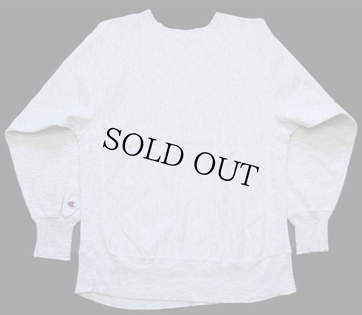 画像2: 90s USA製 Championチャンピオン HARVARD ビッグロゴ ひび割れプリント リバースウィーブ スウェット 杢グレー L (2)