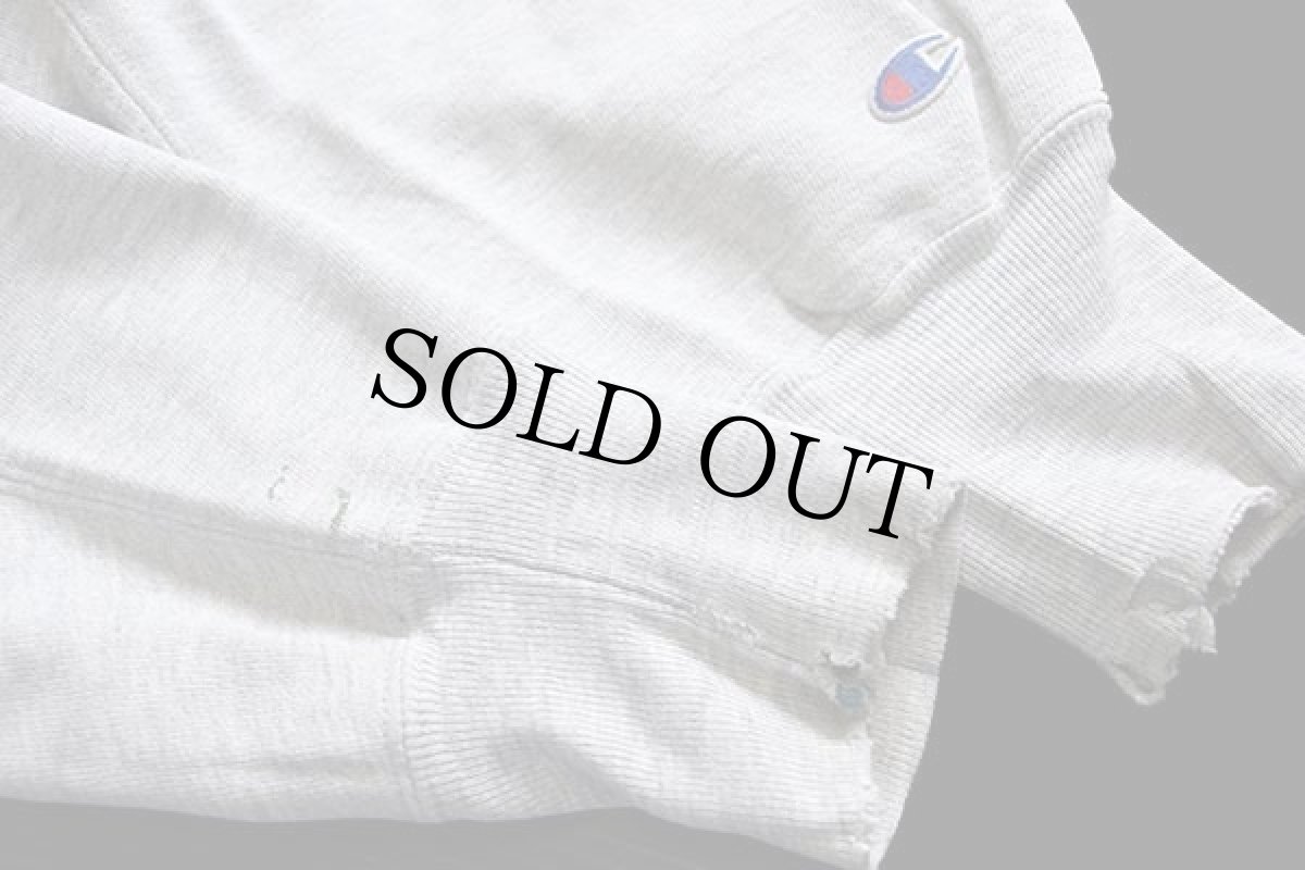 画像9: 90s USA製 Championチャンピオン ST.CLOUD STATE 五段中抜き Audiパッチ付き リバースウィーブ スウェット 杢グレー XL (9)