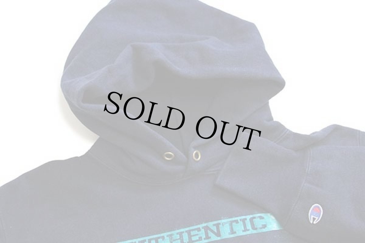 画像3: 90s USA製 Championチャンピオン スクリプト ロゴ リバースウィーブ スウェットパーカー 紺 L (3)