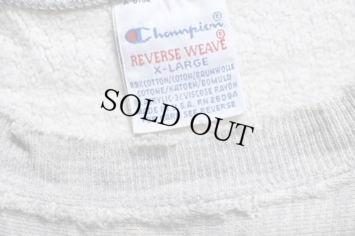 画像4: 90s USA製 Championチャンピオン ST.CLOUD STATE 五段中抜き Audiパッチ付き リバースウィーブ スウェット 杢グレー XL (4)